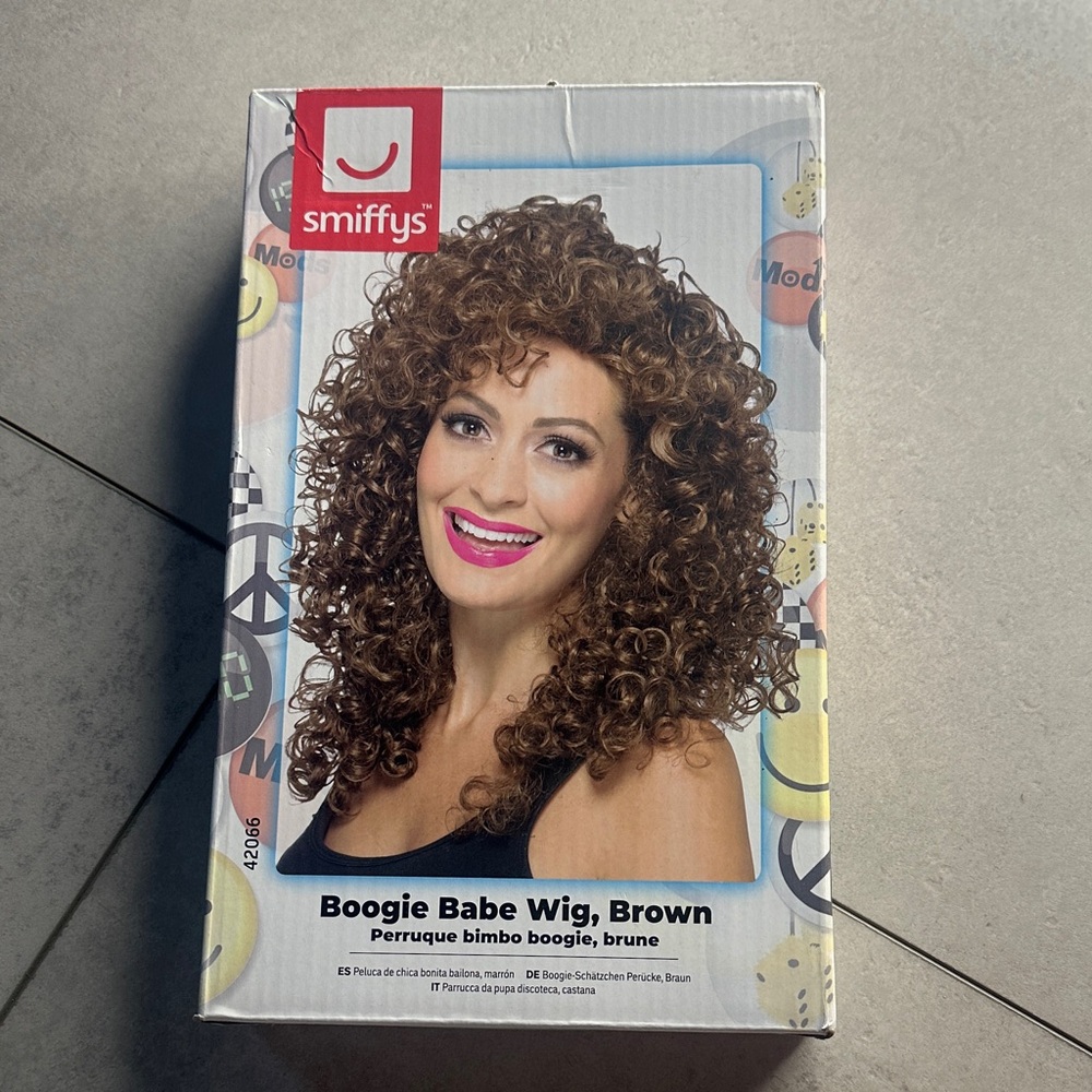 Smiffys Boogie Babe Wig, Brown